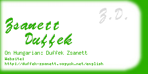 zsanett duffek business card